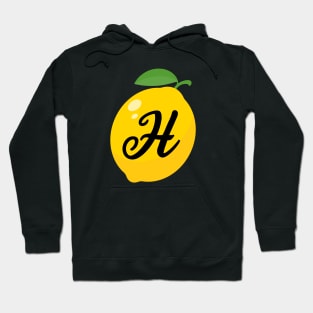 Lemon Letter H Alphabet Initial Monogram H Last Name Harris Hoodie